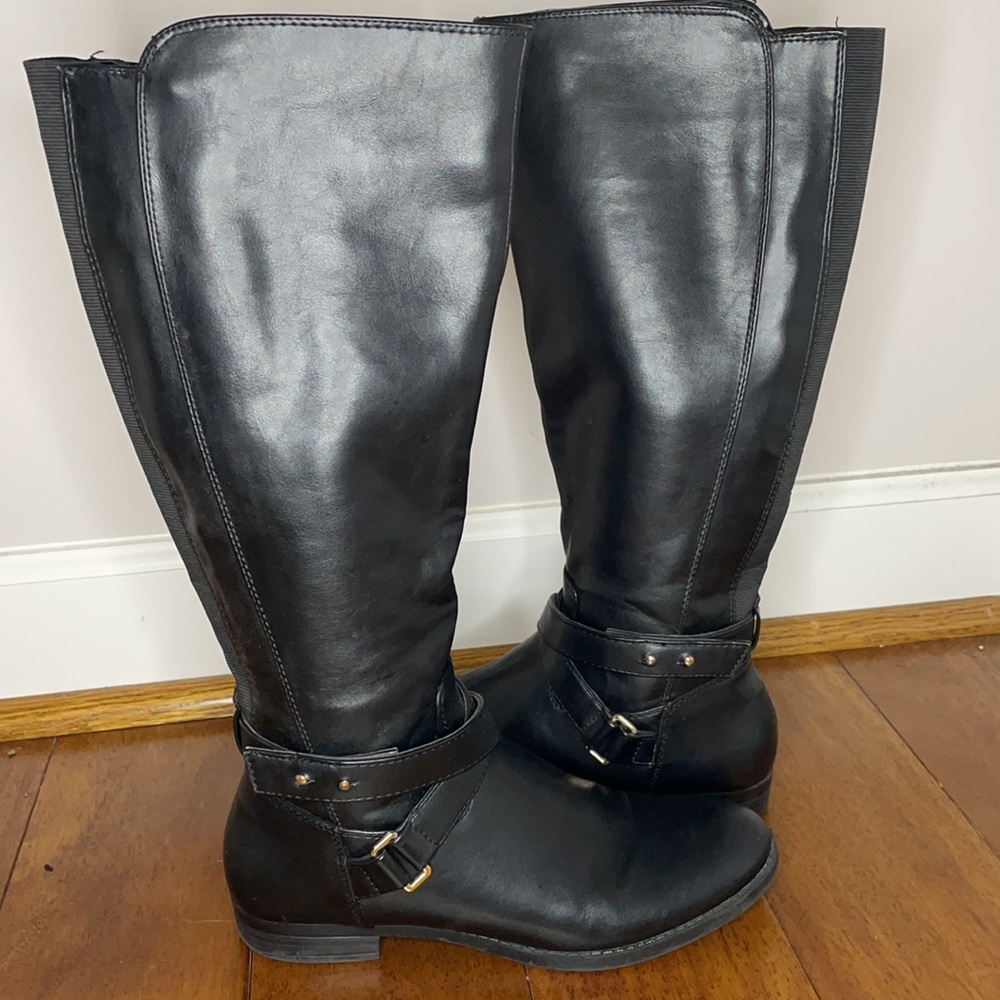 Tall Black Zipper Boot